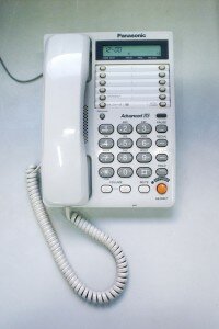 White Desk Phone