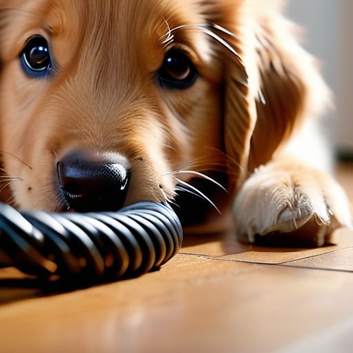 Securing electrical cords for pets before the damage begins.