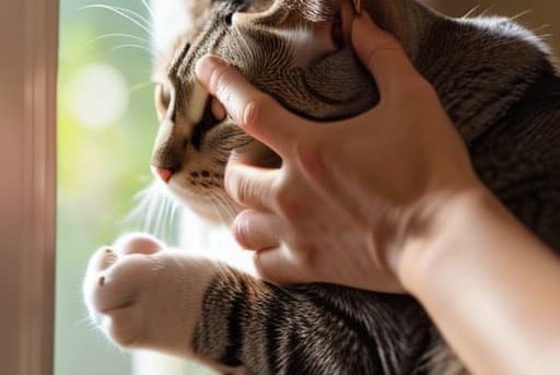 Technique for how to give a cat a pill.