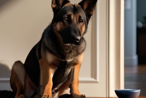 How to handle a dog that guards food.