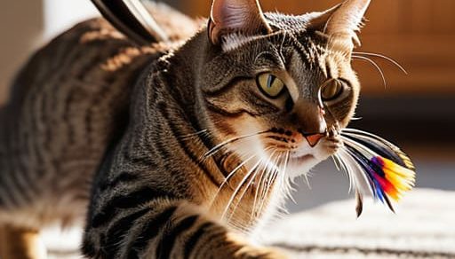 Learning how to play with a cat properly.