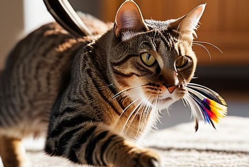 Learning how to play with a cat properly.