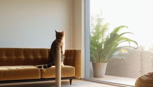 How to stop a cat scratching furniture.