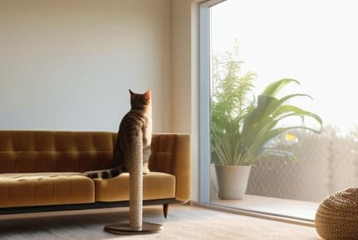 How to stop a cat scratching furniture.