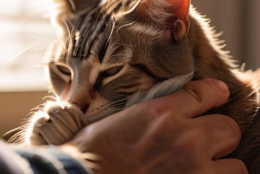 Learning how to trim a cat's claws.